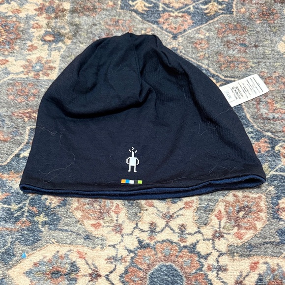 Smartwool Reversible Navy Beanie with Logo - Picture 4 of 4